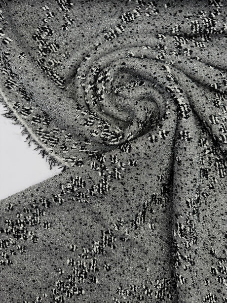 Cotton Lurex Tweed Gray