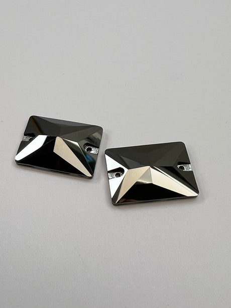 Silver Sewing Notions With Crystals