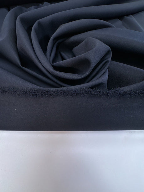 Wool Twill Purple Black Stretch