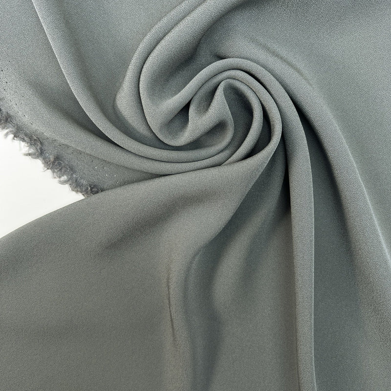Viscose Crepe Fabric Gray Blue Stretch