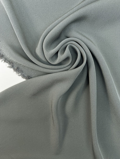 Viscose Crepe Fabric Gray Blue Stretch