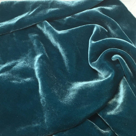 Silk Rayon Velvet Fabric - 80 Percent Rayon 20 Percent Silk, Velvet, 45" Width, 180 GSM (1 Yard)