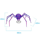 5.5 Foot Pre Lit Prismatic Spider Halloween Decoration