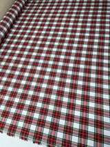 Viscose Tweed Checked Fabric