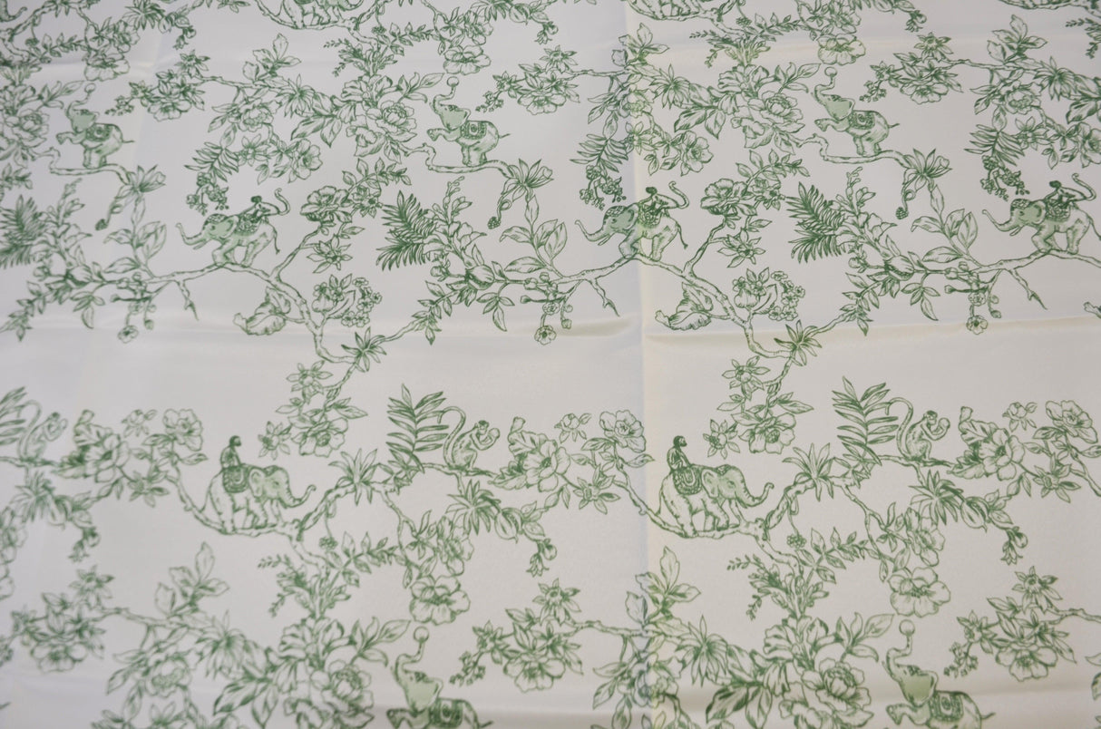 Ben Toile Polyester Fabric - French Toile Print, 58/60" Width, 4 Colors (1 Yard)