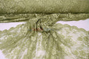 Chantilly Lace Polyester Fabric - Floral Embroidery, Sheer Mesh, 52" Width (1 Yard)