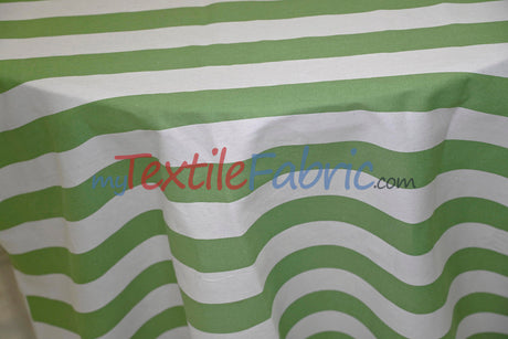 10 Oz 100% Cotton Canvas 2" Stripe Fabric - Multiple Colors, 60" Wide (1 Yard)