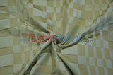 Faux Dupioni Polyester Fabric - Plaid, 54" Width (By The Yard)