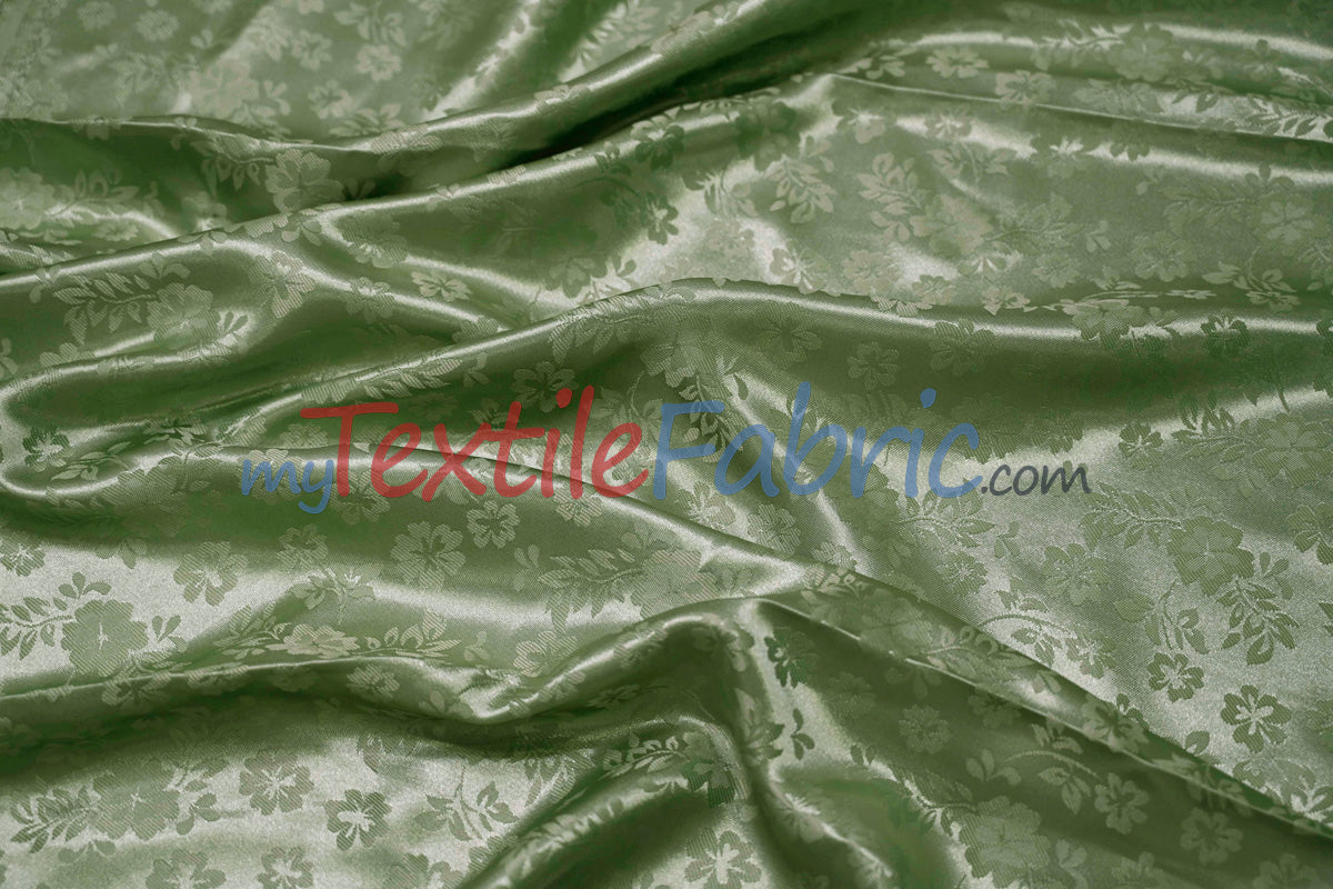 Jasmine Jacquard Polyester Fabric - Floral Brocade, 60" Width (1 Yard)