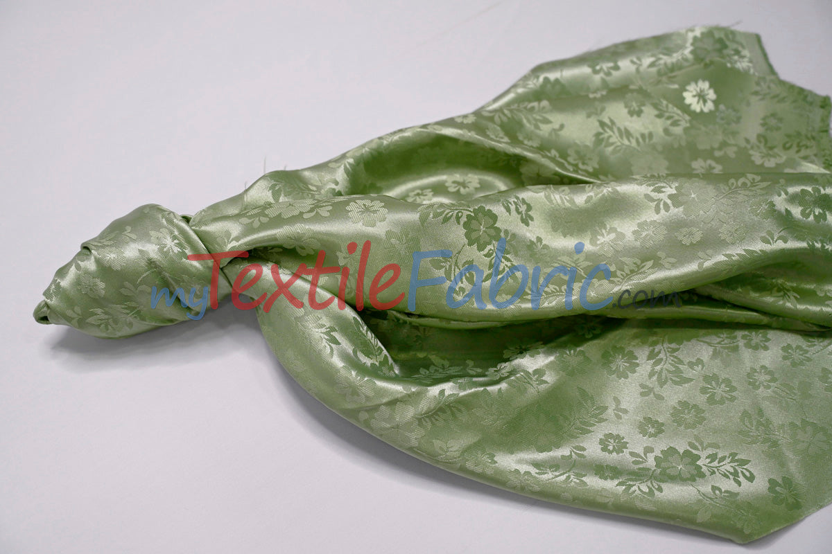 Jasmine Jacquard Polyester Fabric - Floral Brocade, 60" Width (1 Yard)