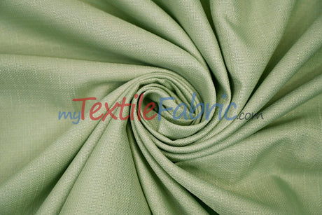 Rustic Linen Polyester Fabric - Faux Linen, 58" Width, 5 Colors (1 Yard)