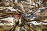 Army Camouflage Satin Print Polyester Fabric - Hunter Green Camouflage, 58/60" Width (1 Yard)