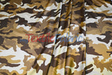 Army Camouflage Satin Print Polyester Fabric - Hunter Green Camouflage, 58/60" Width (1 Yard)