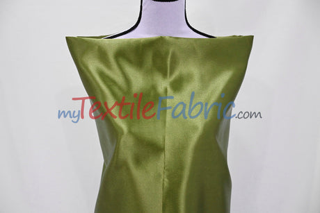 Bridal Satin Polyester Fabric - Shiny Solid, 58/60" Width, Multiple Colors (Yards, Bolts, Sample Swatches)