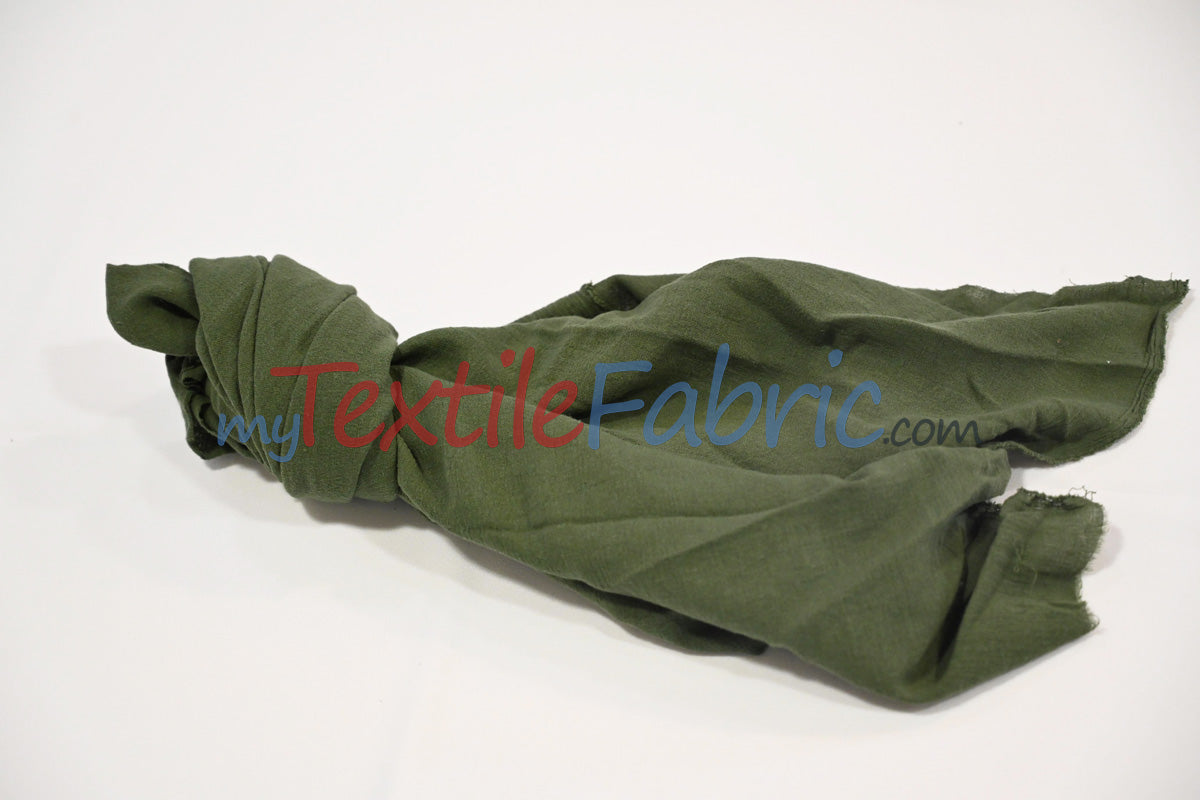 100 Percent Cotton Gauze Fabric - Soft Lightweight Muslin, 46/48" Width, Yards, Bolts, Sample Swatch (1 Yard)