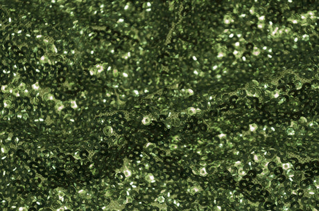 Gatsby Sequins Polyester Fabric - 6Mm Flat Sewn Sequins On Mesh, 52" Width, Multiple Colors (1 Yard)