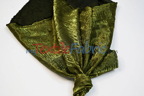 Iridescent Crush Shimmer Rayon Polyester Fabric - Iridescent Two-Tone Crushed Shimmer, 52/54" Width, Multiple Colors (Yards & Bolts)
