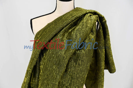 Iridescent Crush Shimmer Rayon Polyester Fabric - Iridescent Two-Tone Crushed Shimmer, 52/54" Width, Multiple Colors (Yards & Bolts)