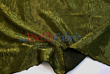 Iridescent Crush Shimmer Rayon Polyester Fabric - Iridescent Two-Tone Crushed Shimmer, 52/54" Width, Multiple Colors (Yards & Bolts)