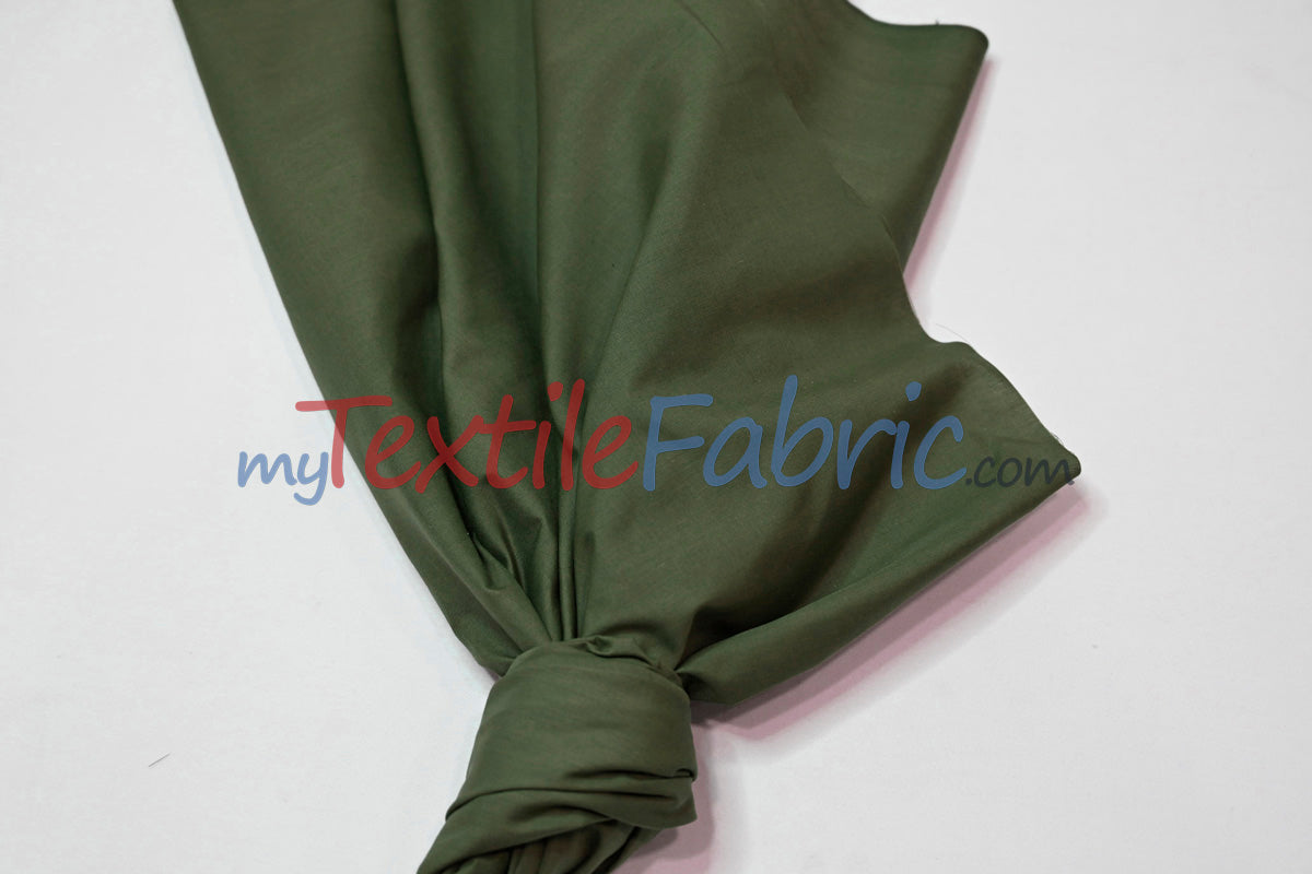 Polyester Cotton Broadcloth Fabric - Solid Colors, 58/60" Width (1 Yard)