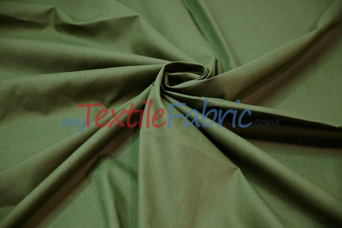 Polyester Cotton Broadcloth Fabric - Solid Colors, 58/60" Width (1 Yard)
