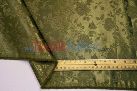 Satin Jacquard Satin Polyester Fabric - Satin Flower Brocade, 58/60" Width, Sample Swatch 3"x3" (1 Sample Swatch)