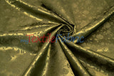 Satin Flower Brocade Polyester Fabric - Tone On Tone Embossed Floral, 58/60" Width (1 Yard)