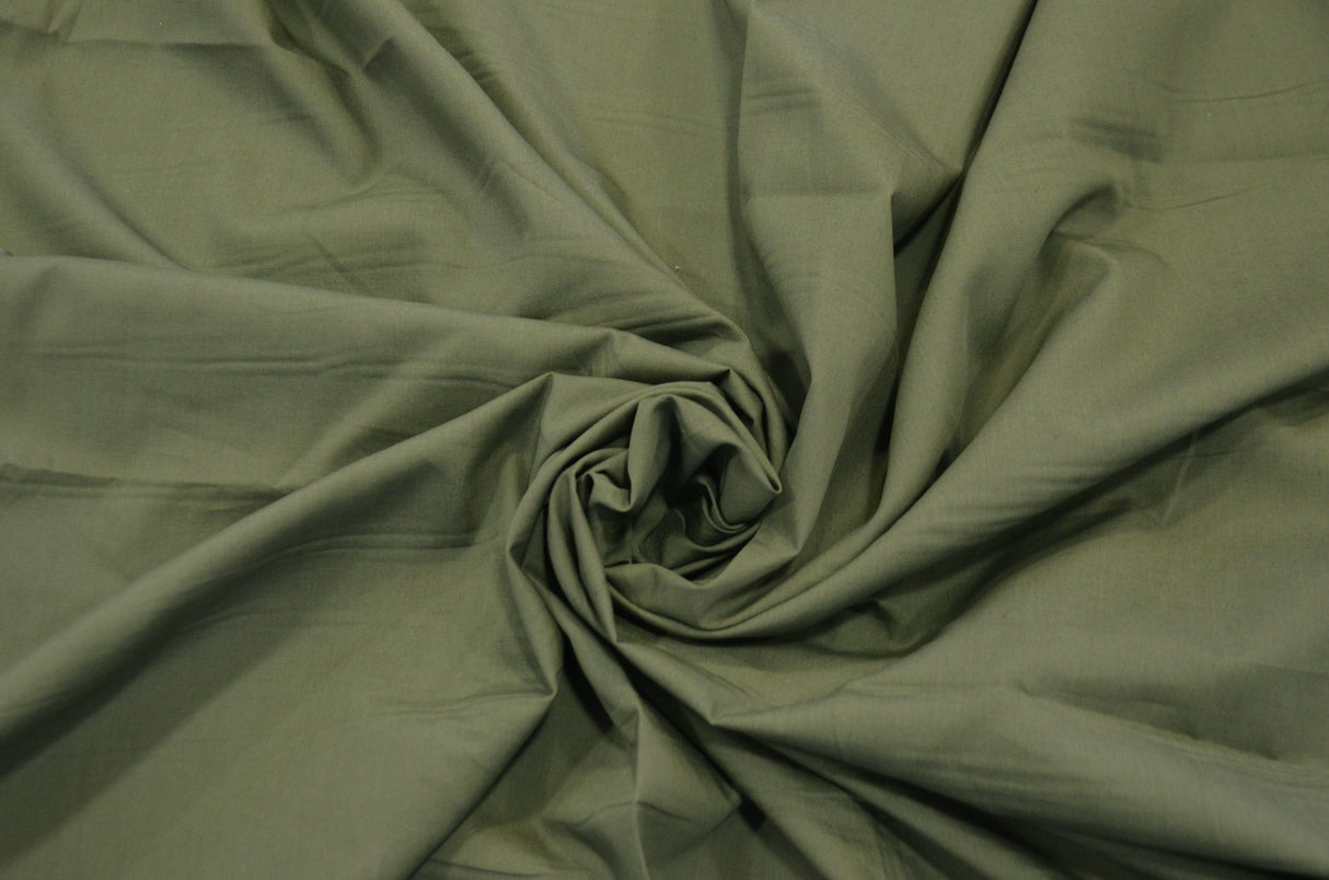 100% Cotton Poplin Broadcloth Fabric - White, Red, Charcoal, Olive, 60" Wide (1 Yard)