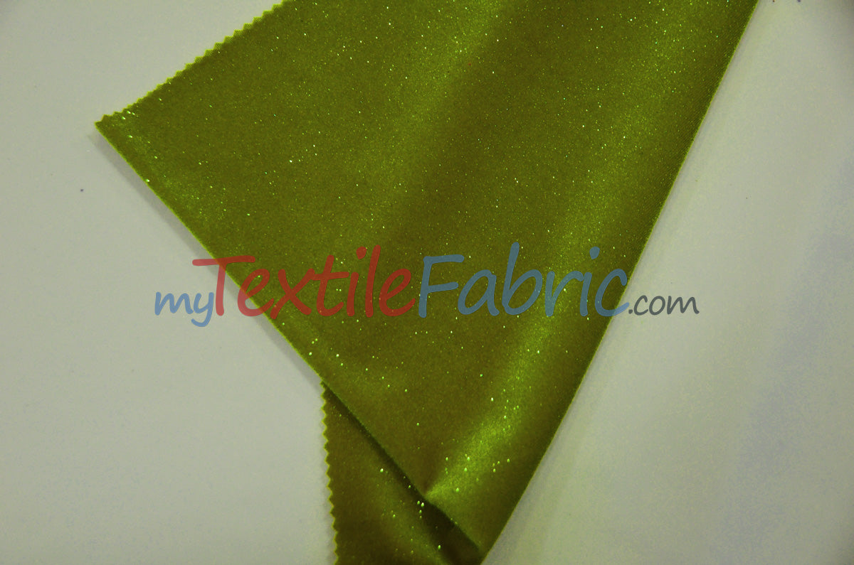 Glitter Stretch Velvet Polyester Spandex Fabric - Sparkling Glitter, 58/60" Width, Multiple Colors (1 Yard)