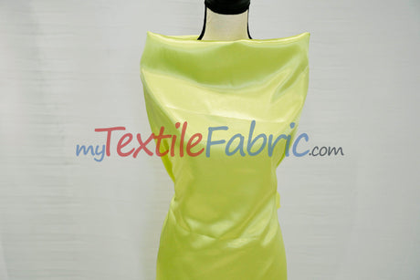 Charmeuse Satin Polyester Fabric - Solid, 58/60" Width, Multiple Colors (1 Yard)