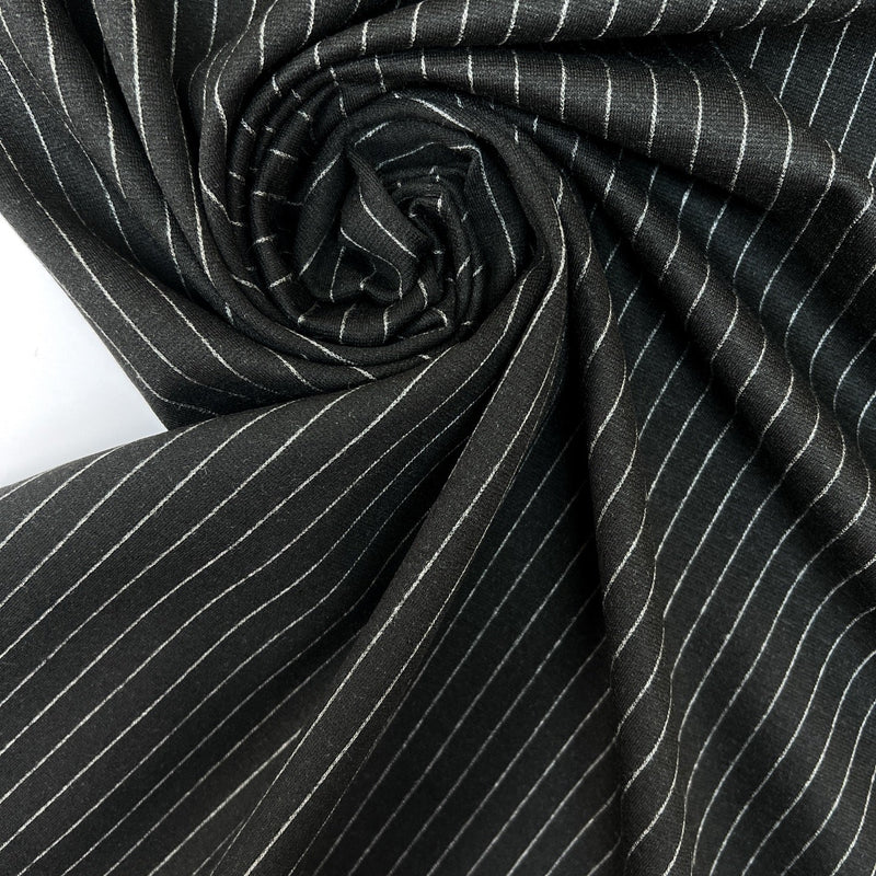 Jacquard Knit Striped Gray White
