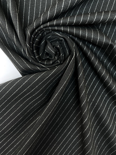 Jacquard Knit Striped Gray White