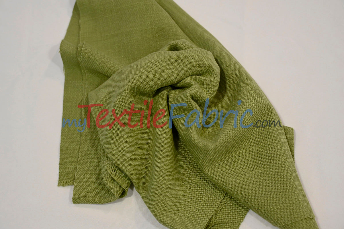 Luxe Linen Fabric Polyester-Linen Blend Fabric - 60" Wide, Upholstery, Apparel, Tablecloth (1 Yard)