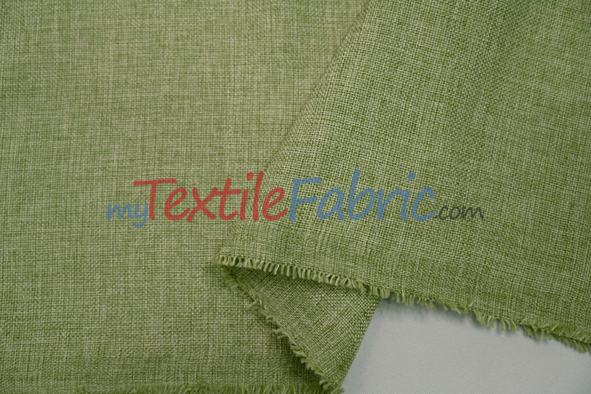 Vintage Linen Polyester Fabric - Faux Burlap, Rustic Natural Look, 58/60" Width (1 Yard)