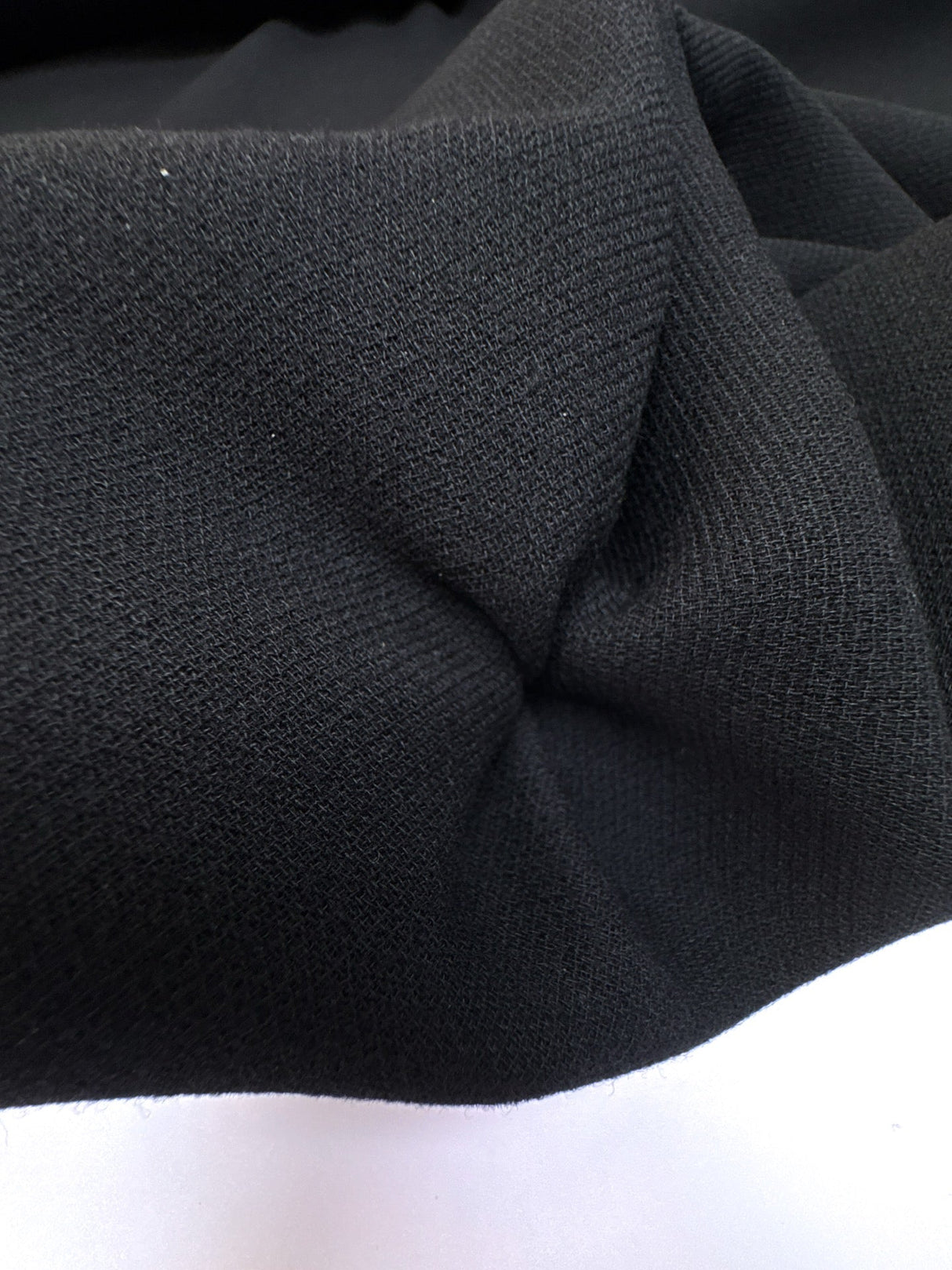 Black Wool Blend Crepe