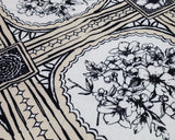 Rectangular Faux Linen Tablecloth 90x132 Baroque