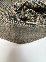 Acrylic Wool Jacquard Checked Brown-Beige