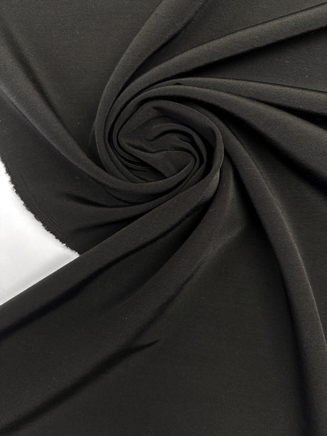 Wool Rep Weave Fabric Black