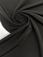 Wool Rep Weave Fabric Black