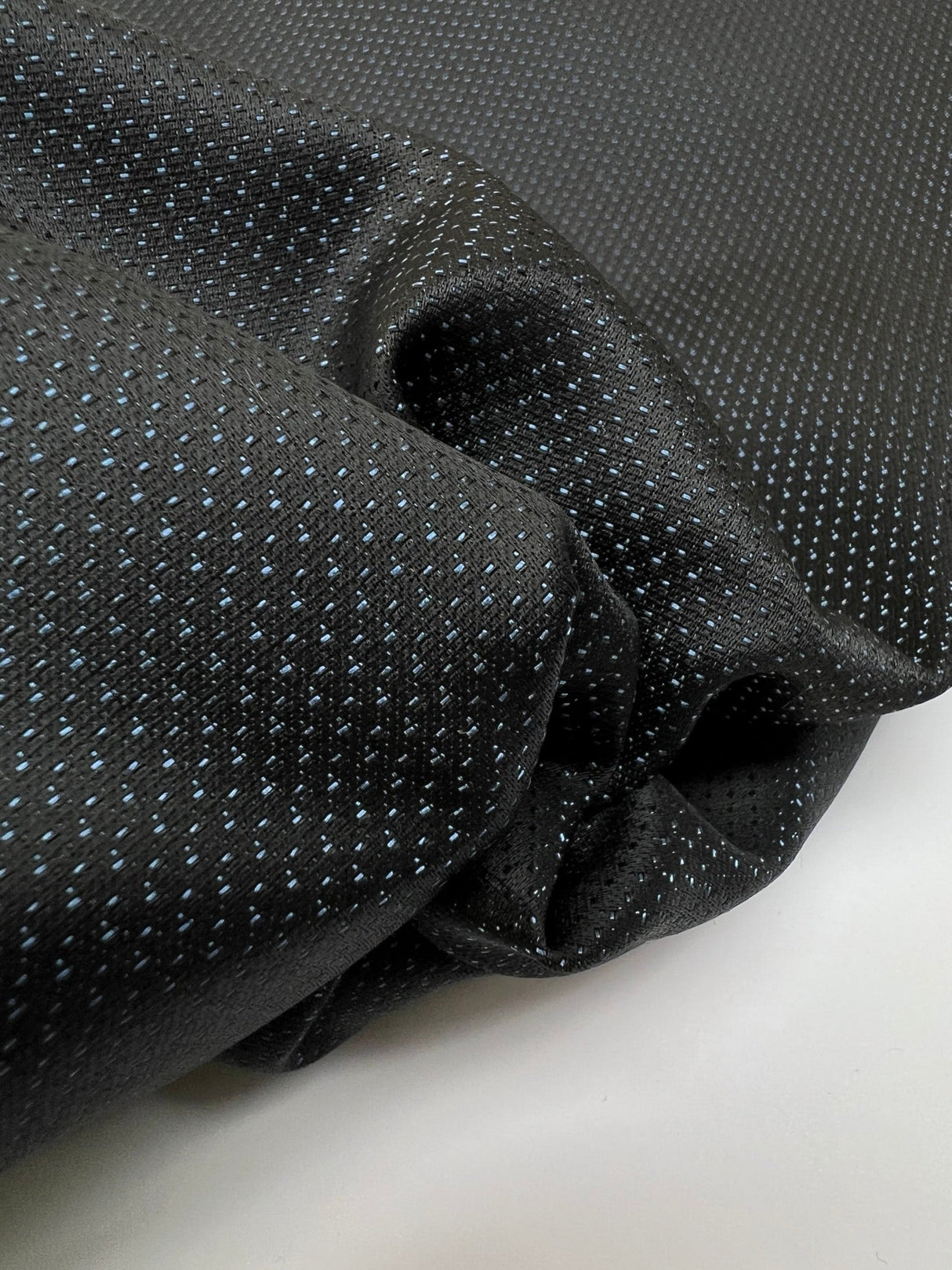Jacquard Wool Fabric Blue Black