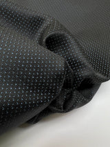 Jacquard Wool Fabric Blue Black