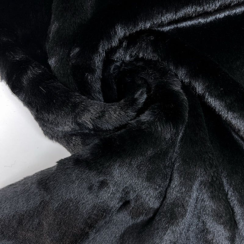 Black Modacrylic Faux Fur