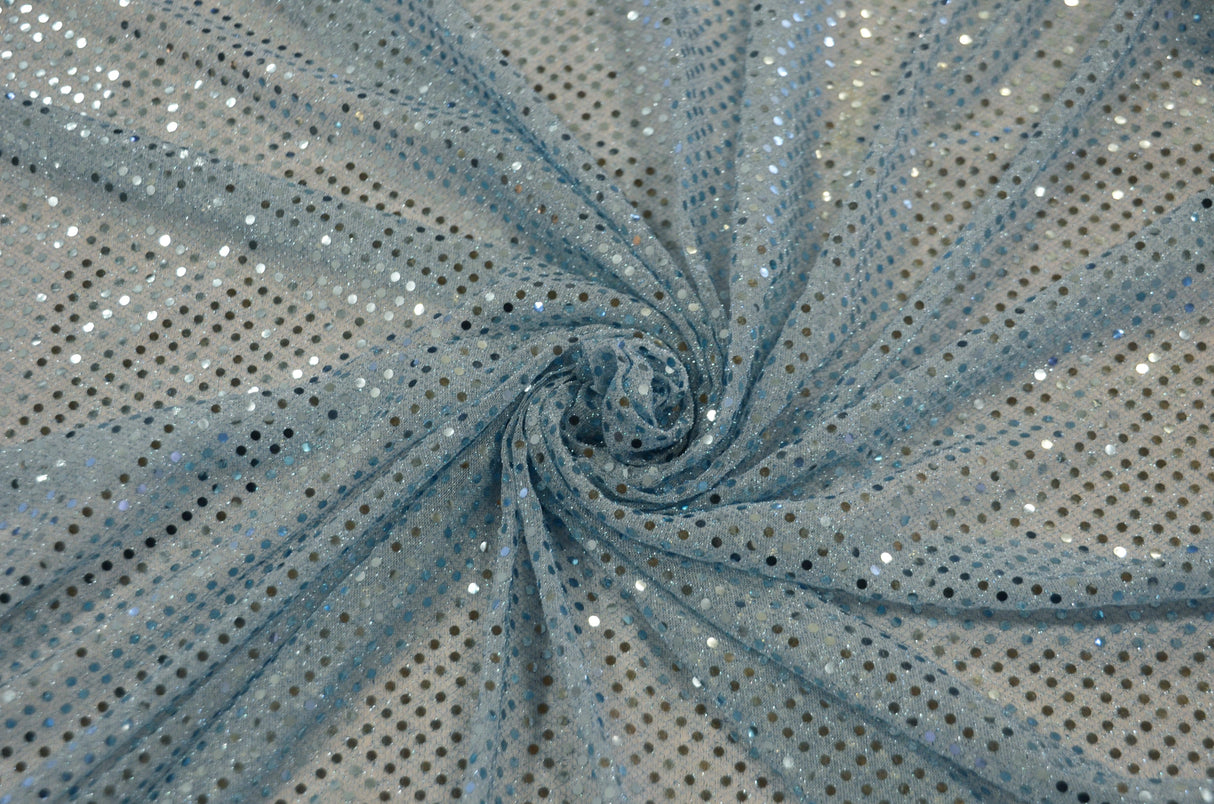 Confetti Dot Sequins Polyester Fabric - 3Mm Sequins, 45" Width (1 Yard)