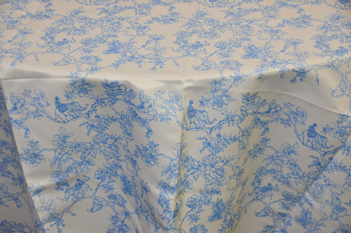 Ben Toile Polyester Fabric - French Toile Print, 58/60" Width, 4 Colors (1 Yard)