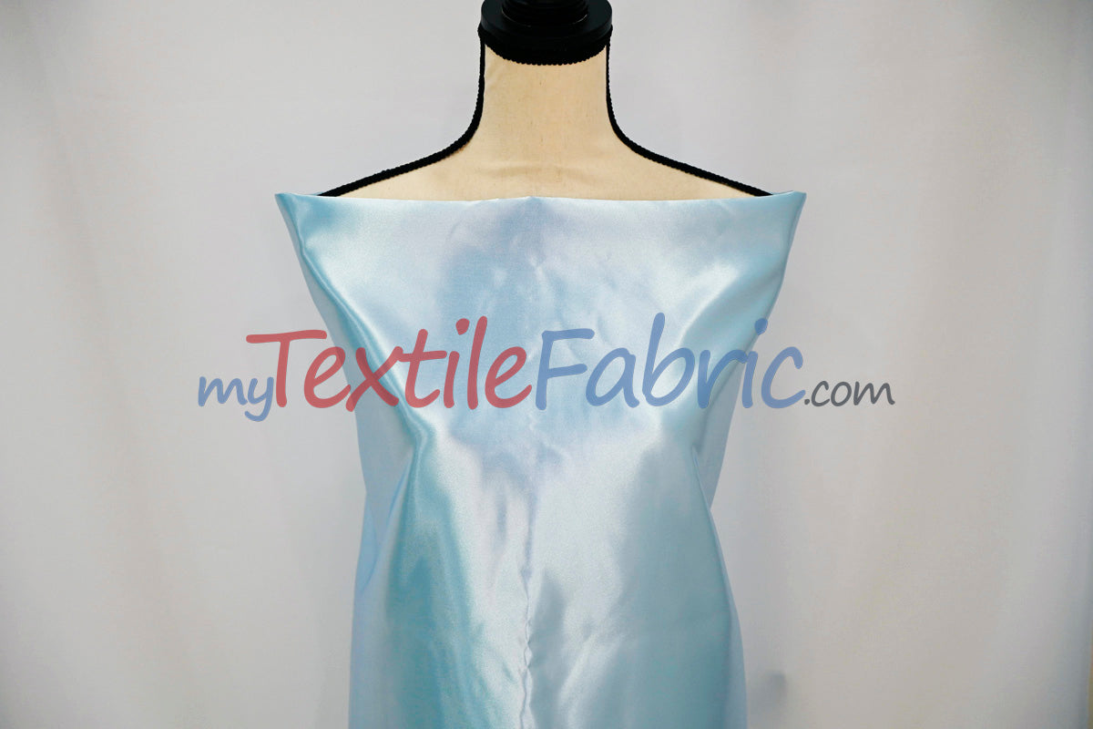 Bridal Satin Polyester Fabric - Shiny Solid, 58/60" Width, Multiple Colors (Yards, Bolts, Sample Swatches)