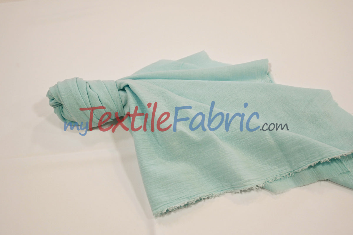 100 Percent Cotton Gauze Fabric - Soft Lightweight Muslin, 46/48" Width, Yards, Bolts, Sample Swatch (1 Yard)
