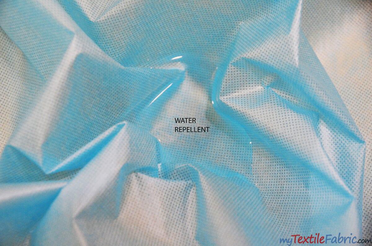 Non Woven Polypropylene Fabric - White, Blue, 60" Wide (1 Yard)