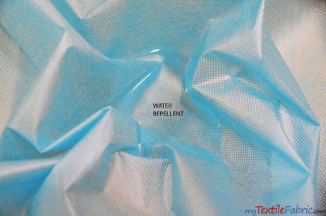 Non Woven Polypropylene Fabric - White, Blue, 60" Wide (1 Yard)