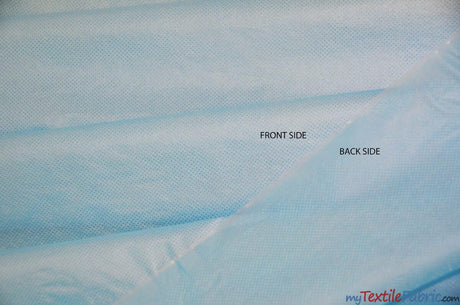 Non Woven Polypropylene Fabric - White, Blue, 60" Wide (1 Yard)