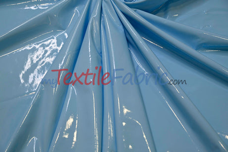 Shiny Stretch Patent Vinyl Fabric - 94% Polyester, 6% Spandex, Glossy Finish, 55" Width (1 Yard)